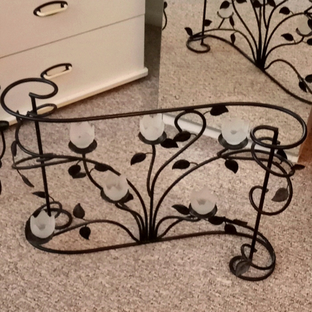 Black Iron candle holders